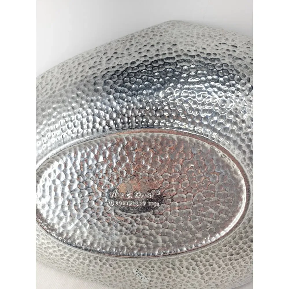 Vintage 1994 Arthur Court A&E Designs Hammered Aluminum Serving Bowl 12”